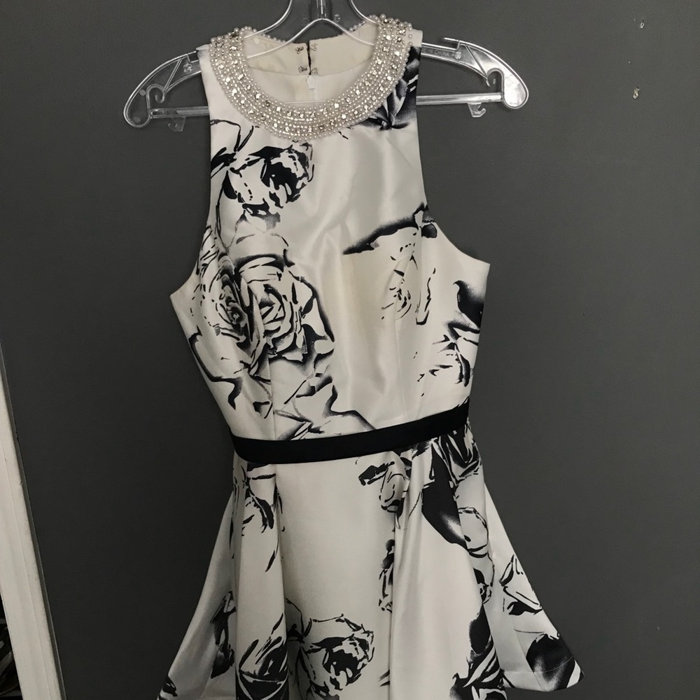 White & Black Homecoming dress
